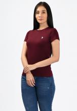 Basic red wine t-shirt for women Image