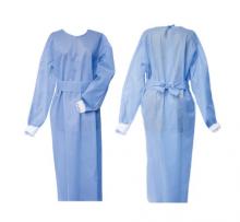 Long-sleeved gown with RIB on the cuff- disposable made of non-woven fabric. Not sterile Image