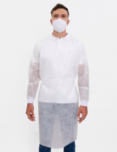 Disposable Surgical Gown with Rib Knit Cuffs Image