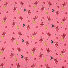 Anti-fluid fabrics - Birds Pinks Image