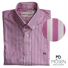 Pink striped shirt with magnetic closure Image