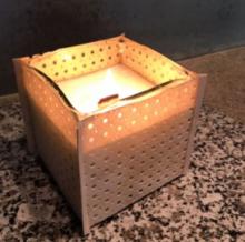 Candle - Glass and leather box Image