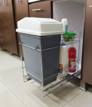 3353 Waste bin with double drawer basket Image