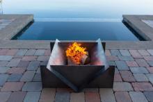 Fire pit for wood use Image