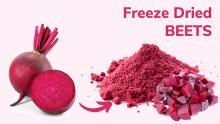 Freeze-dried beets in pieces and powder Image
