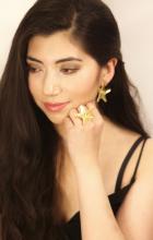 Starfish ring and earring set Image