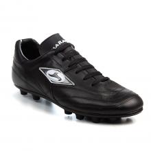 Black leather soccer shoes Image