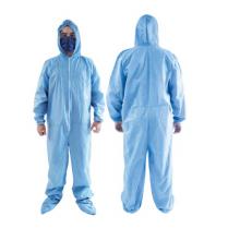 Disposable coverall made of non-woven fabric - with zipper - Non sterile. Image