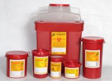 Biohazard containers. Image