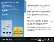 Organic powdered infusion (raw cane sugar, ginger, lemon extract), bag x 50 sachet x 13 g Image