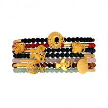 Semiprecious bracelet x 7 with precolumbian charms Image