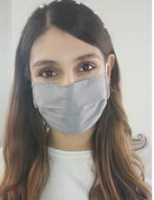 Anti-fluid mask with pleats, elastic and non-sterile nasal adjustment (Reusable) Image