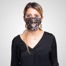  Black Floral Face Mask - Fashiontex Image