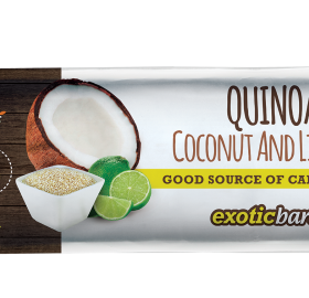 Bar with quinoa, coconut and lemon