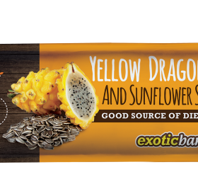 Dragon fruit and sunflower seeds bar
