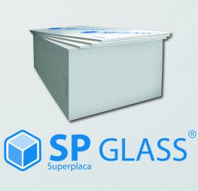 Sp Glass - Placa de yeso para exteriores - 1/2\" x 1,22 x 2,44 m