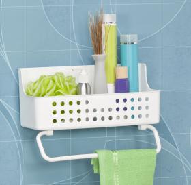 Suction Bathroom Caddy Shower Storage Shelf for Shampoo, Conditioner SKU: O-M1