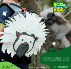 Monkey Marmoset Kids Backpack - Recycled Tire tubes