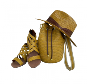 Handmade Combo Hat + Handbag + Sandals