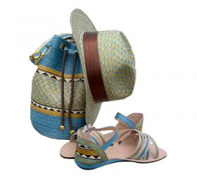 Handmade Combo Hat + Handbag + Sandals