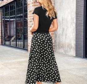 LONG PRINTED SKIRT WITH SIDE SLIT