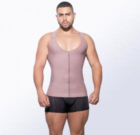 Shapewear for men / waist trainer vest in powernet