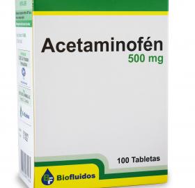 Acetaminofén 500 mg caja 100 tabletas