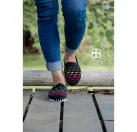 Espadrille for women in handmade - knitted in crochet MILE AT11