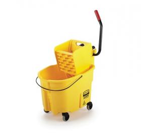 WAVEBRAKE® 35 QT Side Press Bucket and Wringer, yellow