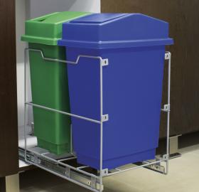 4362 Classic double waste bins (Blue and Green)