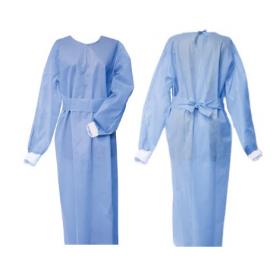 Long-sleeved gown with RIB on the cuff- disposable made of non-woven fabric. Not sterile