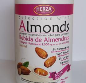 Woman almond drink