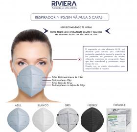  N95 face mask without valve