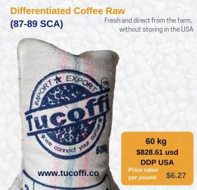 (60 kg) Sack Coffee Raw - Full Taste Differenciated (88-88SCA)