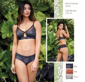  Bralette in Tull and Printed Lycra / Panty in Tull and Printed Lycra