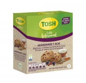 Tosh Blueberries & Acai Rice Cookies Display 6x2