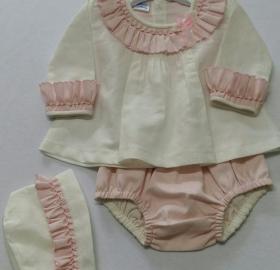 Dress, diaper cover and hat