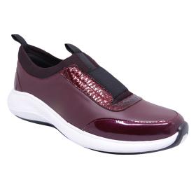 Red wine color tennis without lacing