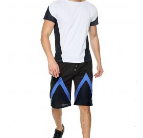 Athleisure black and white t-shirt