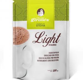 Light chocolate powder with stevia