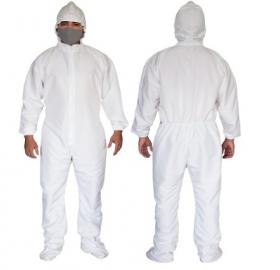 100% polyester fabric coverall with antifluid finish made - with zipper - Non sterile.