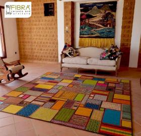 100% handmade fique rug