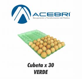  Cubetas para 30 huevos por 290 unidades color Verde