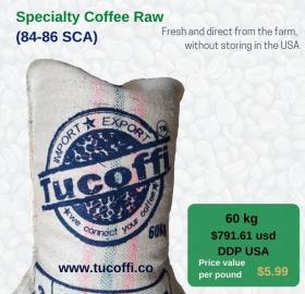 (60 kg) Sack Coffee Raw - Full Taste Specialty (84-86SCA)