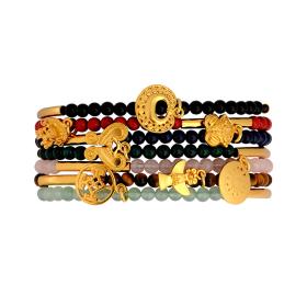 Semiprecious bracelet x 7 with precolumbian charms