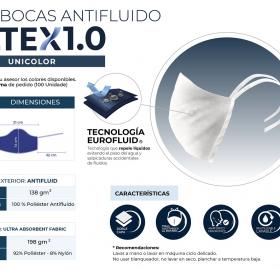Tapabocas Antifluidos unicolor Dr. Tex 1.0