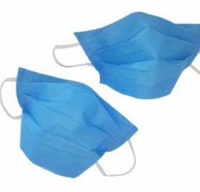 Disposable 2-layer mask with non-sterile elastic.