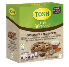 Tosh Chocolate & Almonds Rice Cookies Display 6x2