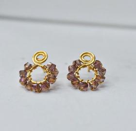 murano glass stud earrings