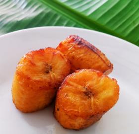 IQF Precooked ripe plantain round